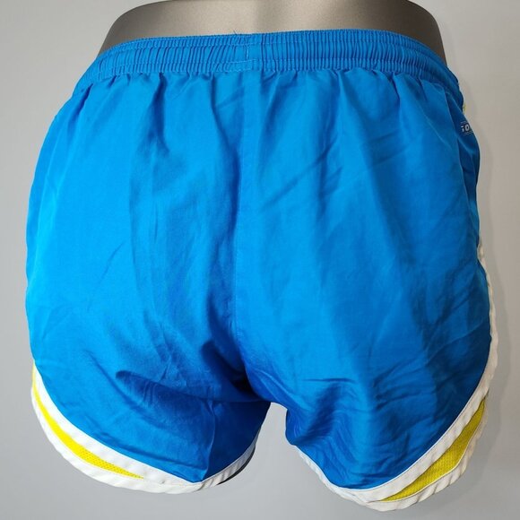 Women's Juniors Soffe Lined Running Shorts Dri-Fit Small Blue Neon Yellow - Picture 6 of 13